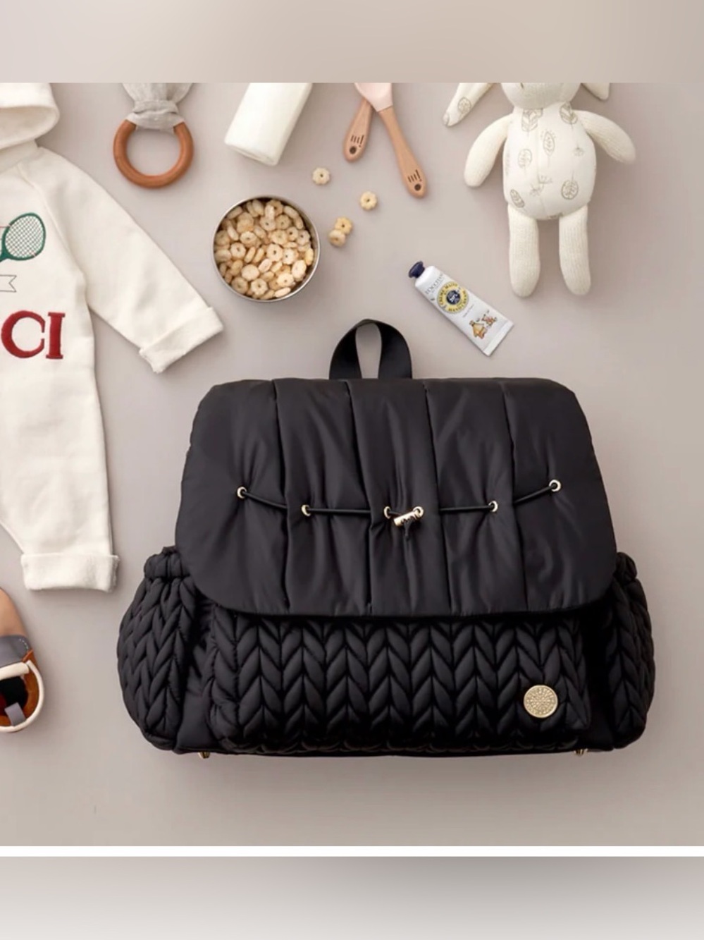 HAPP Brand Levy Diaper Bag-Black